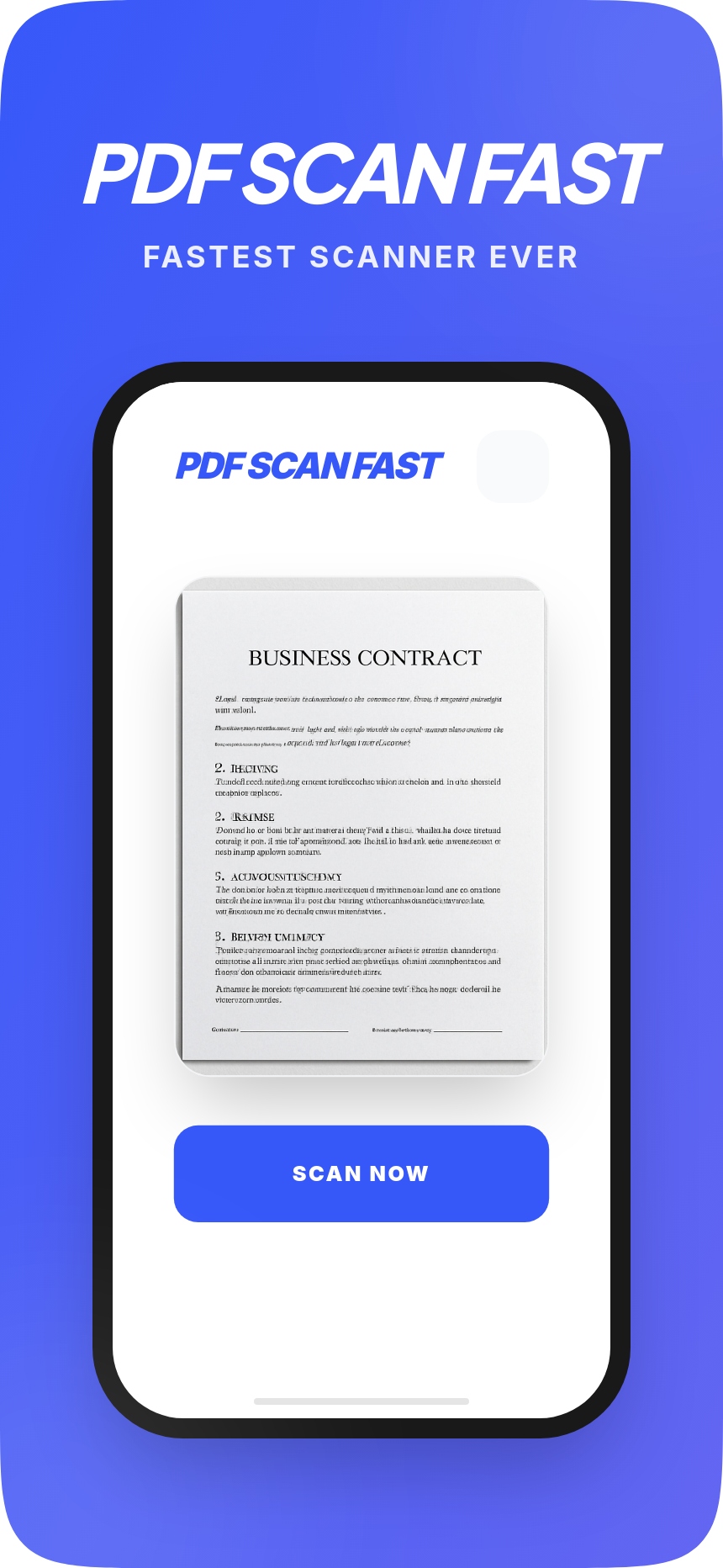 PDF Scan Fast scanning a document